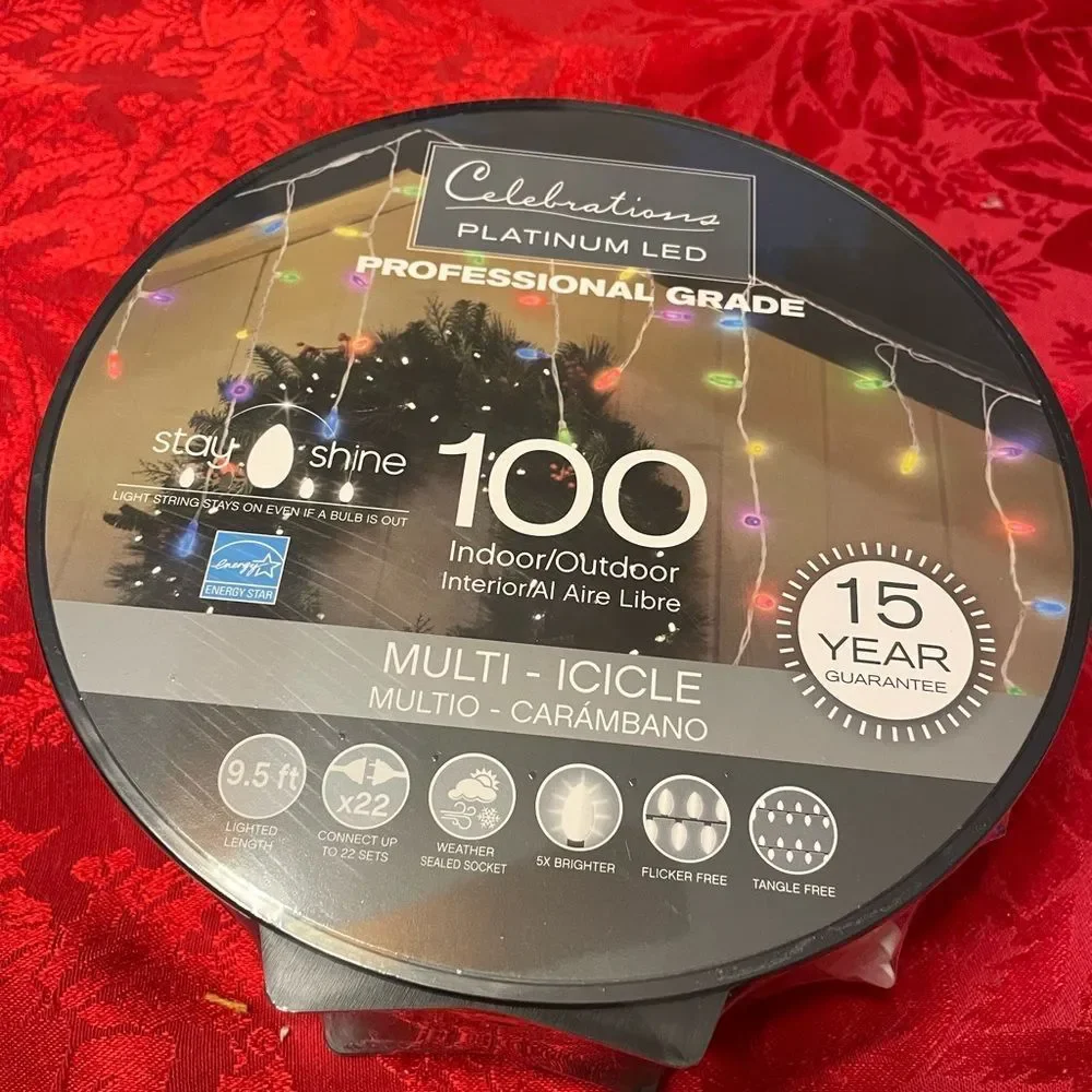 Multicolor icicle outdoor decoration lights
